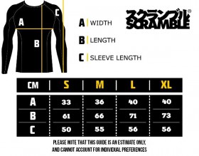 Scramble Size Chart