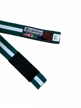 BREAK POINT KIDS BELT GREEN WITH WHITE STRIPE